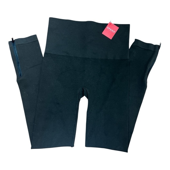 Spanx Sz Large Seamless Side Zip Leggings Brown Style A297851 NWT - Picture 1 of 10